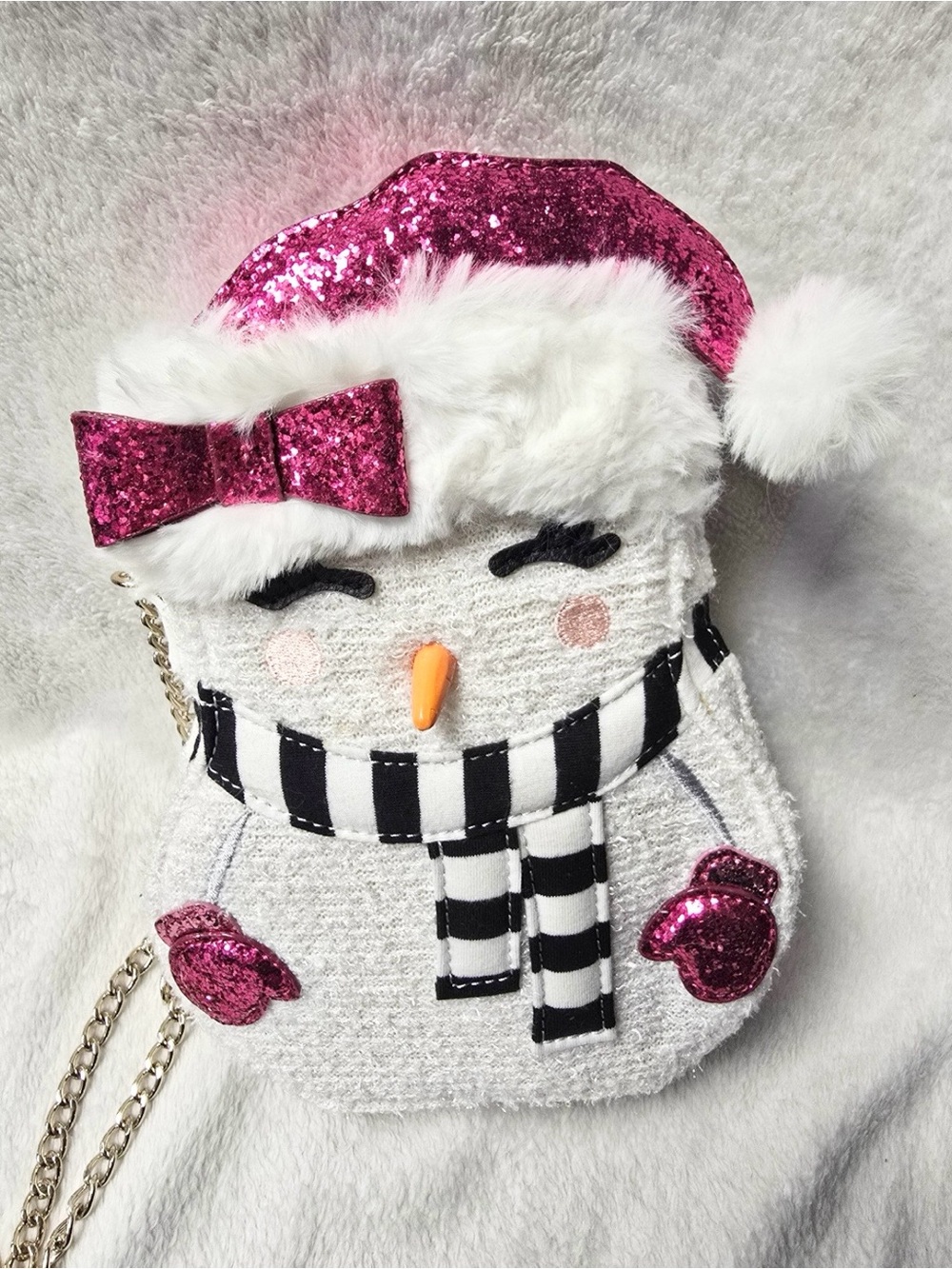 HTF Discontinued Betsey Johnson Snow gal Crossbody